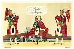 Original Resilio Scotchspun Heiland Lassie cartel de moda vintage
