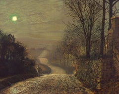 A Figure In The Moonlight By John Atkinson Grimshaw