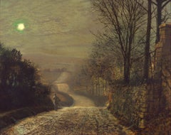 Eine Figur im Mondlicht von John Atkinson Grimshaw