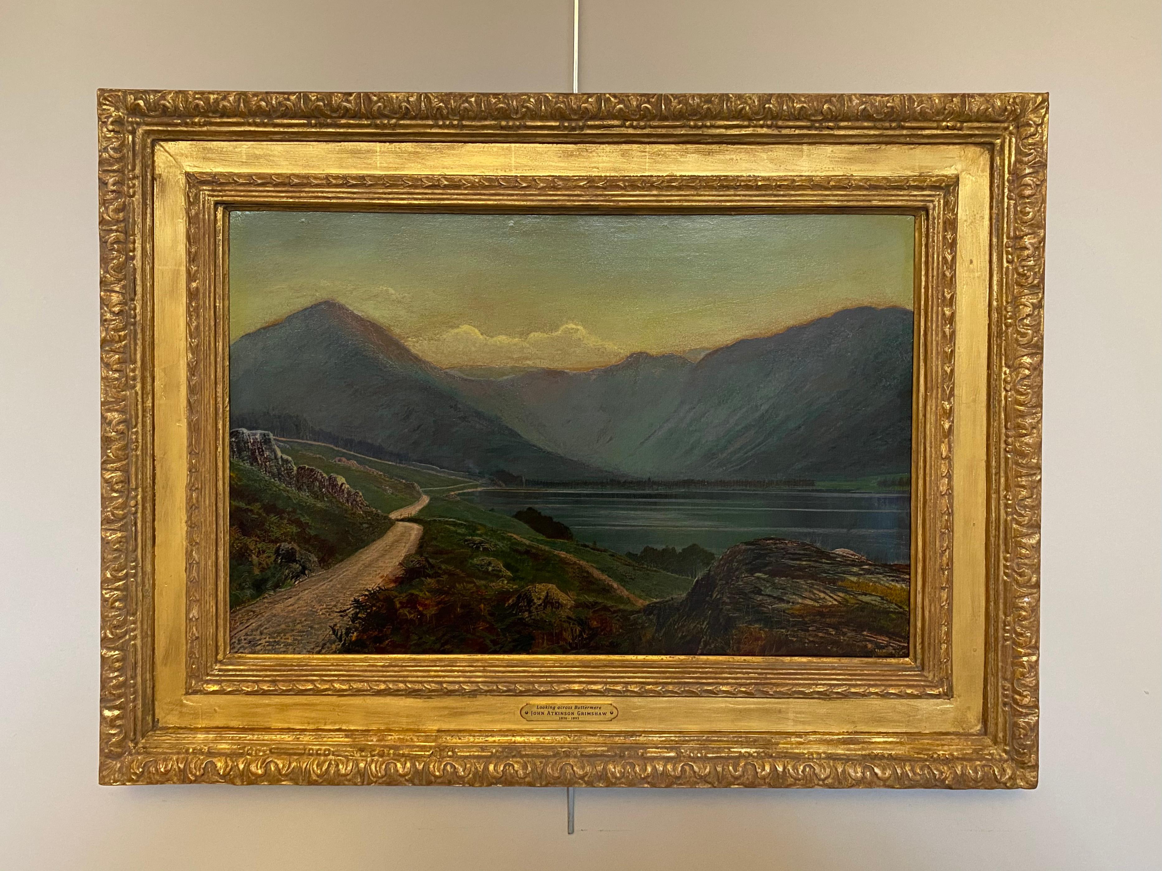 Looking across Buttermere, viktorianische Öllandschaft aus dem 19. Jahrhundert – Painting von John Atkinson Grimshaw