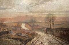 Peinture à l'huile de Scalby Road, Scarborough, Grimshaw, 1874
