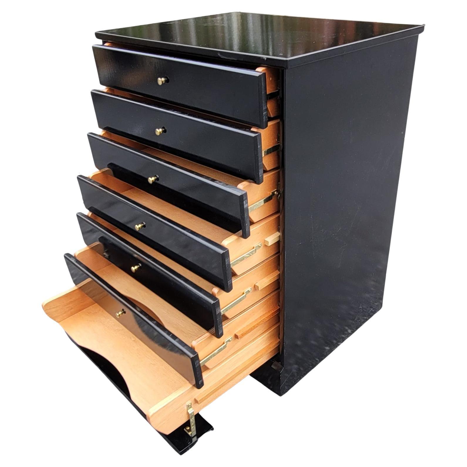 Moderne  Armoire à 7 tiroirs pour estampes ou feuilles de musique John Austin en bois bruni en vente