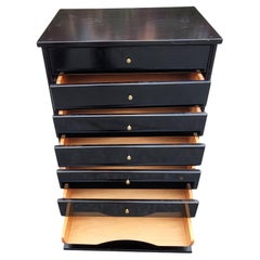John Austin Ebonized 7-Schublade Holz Drucke oder Musik-Blätter Kabinett