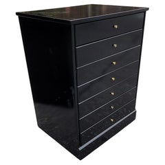 John Austin Ebonized 7-Drawer Wood Prints or Music Sheets Cabinet