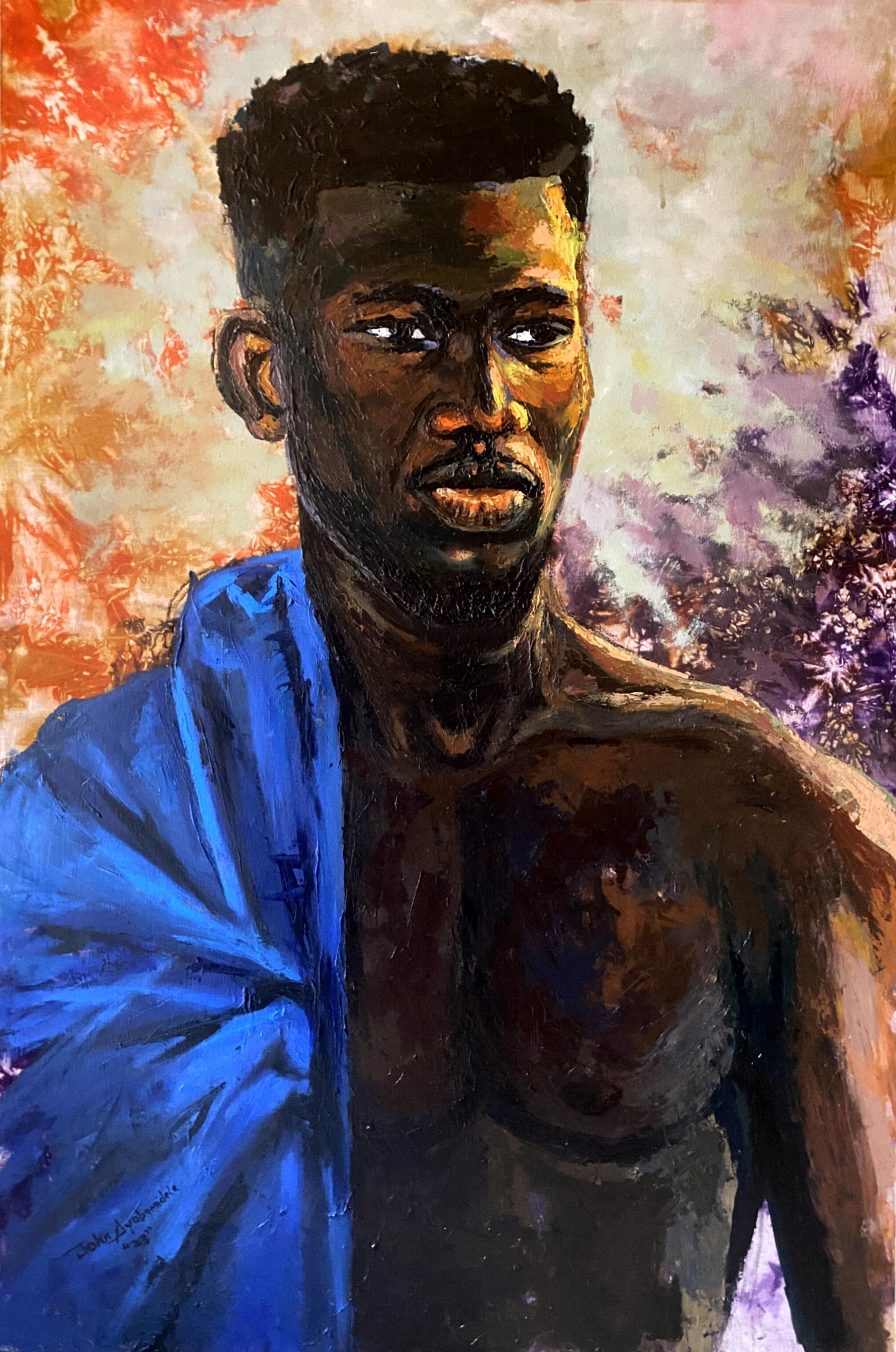 John Ayobamidele Figurative Painting - Destiny of a Young Man