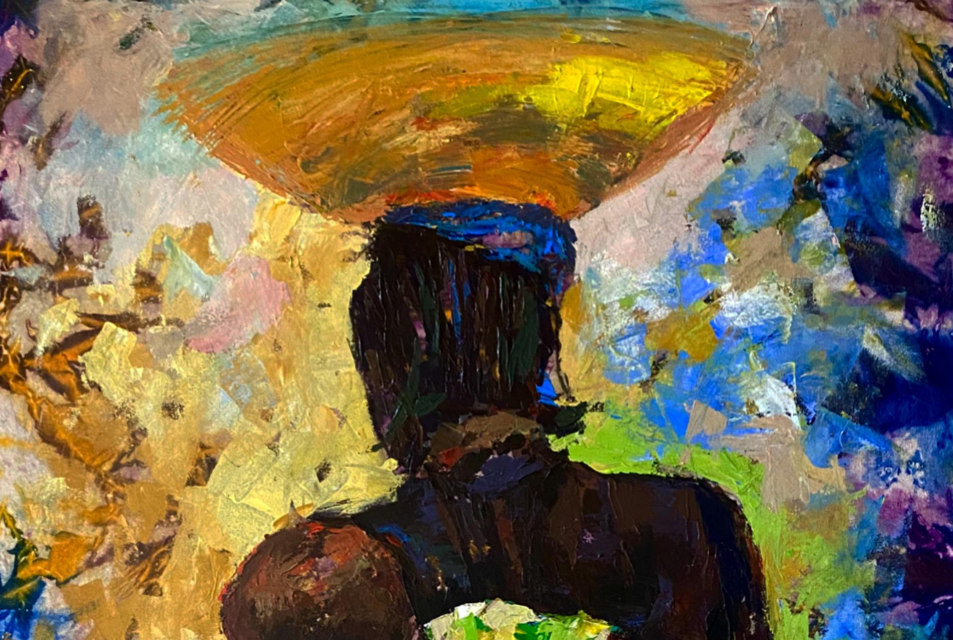 Le voyage jusqu'ici - Painting de John Ayobamidele