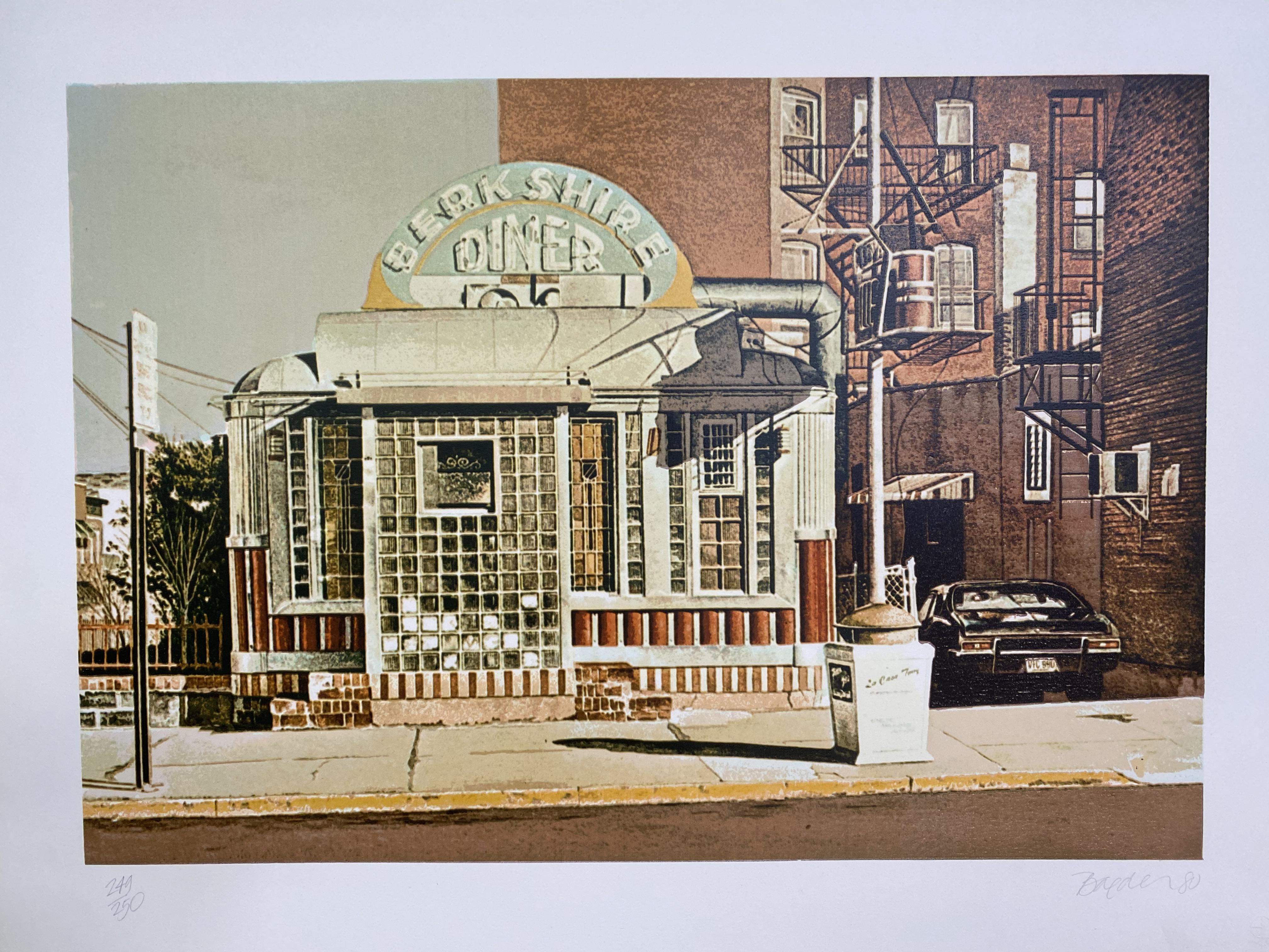 Landscape Print John Baeder - Berkshire Diner - 1980