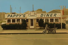 Vintage John Baeder "Pappy's Diner" Signed Limited Edition Screen Print