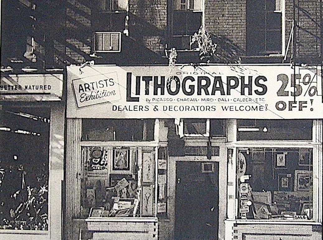 LITOGRAFIE Greenwich Village NYC, Mezzatinta firmata, Gallery Art, Fotorealismo - Print Fotorealista di John Baeder
