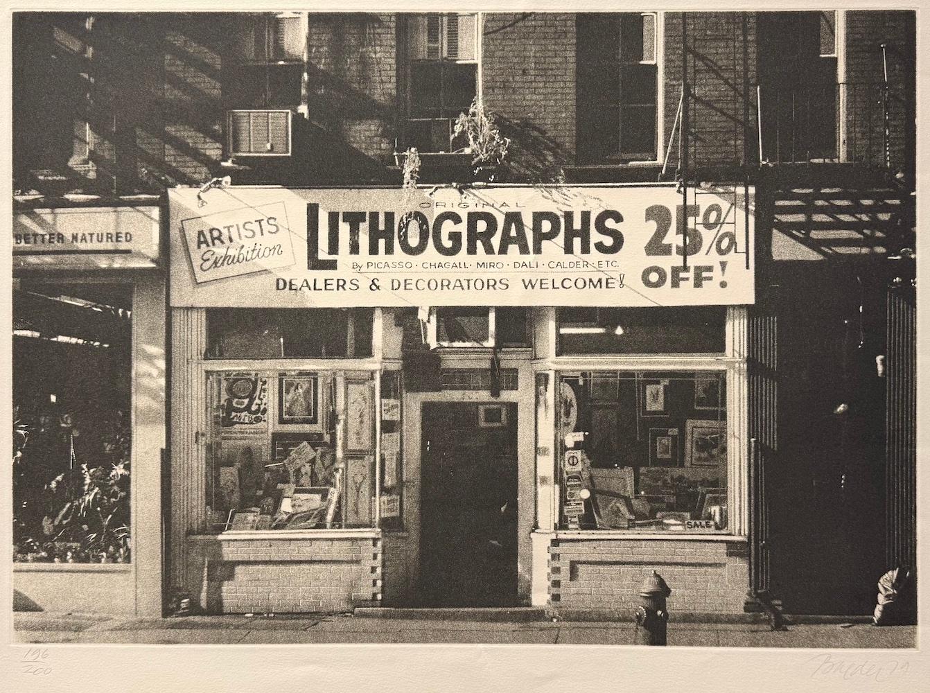 LITHOGRAPHIEN Greenwich Village NYC, Signierte Schabkunst, Gallery Art, Photorealism im Angebot 1