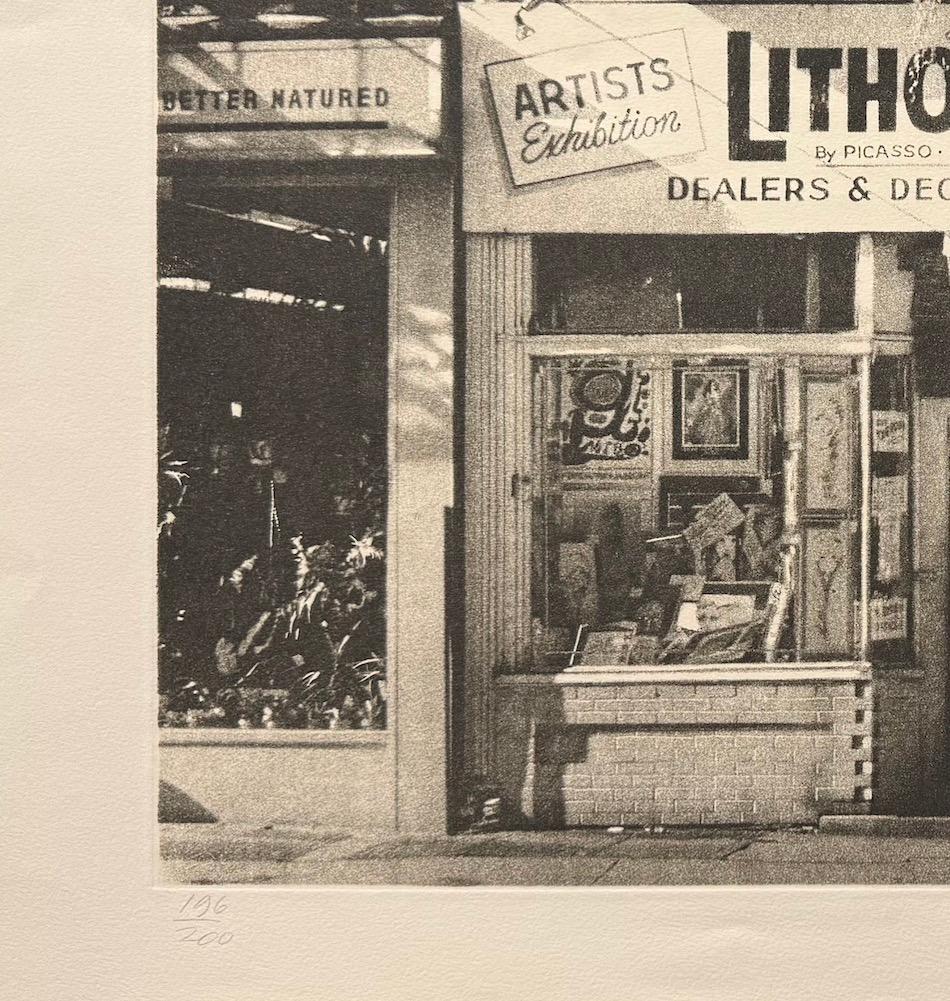 LITHOGRAPHIEN Greenwich Village NYC, Signierte Schabkunst, Gallery Art, Photorealism im Angebot 2