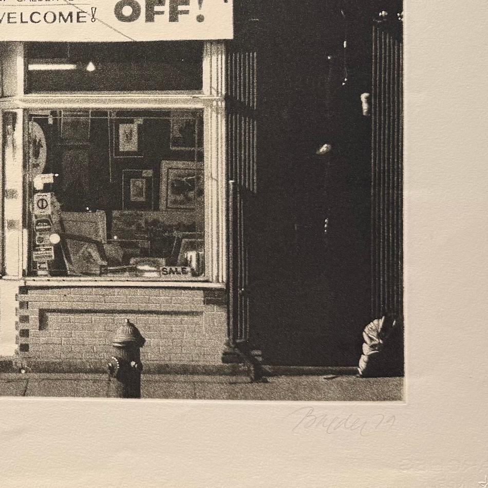 LITHOGRAPHIEN Greenwich Village NYC, Signierte Schabkunst, Gallery Art, Photorealism im Angebot 3