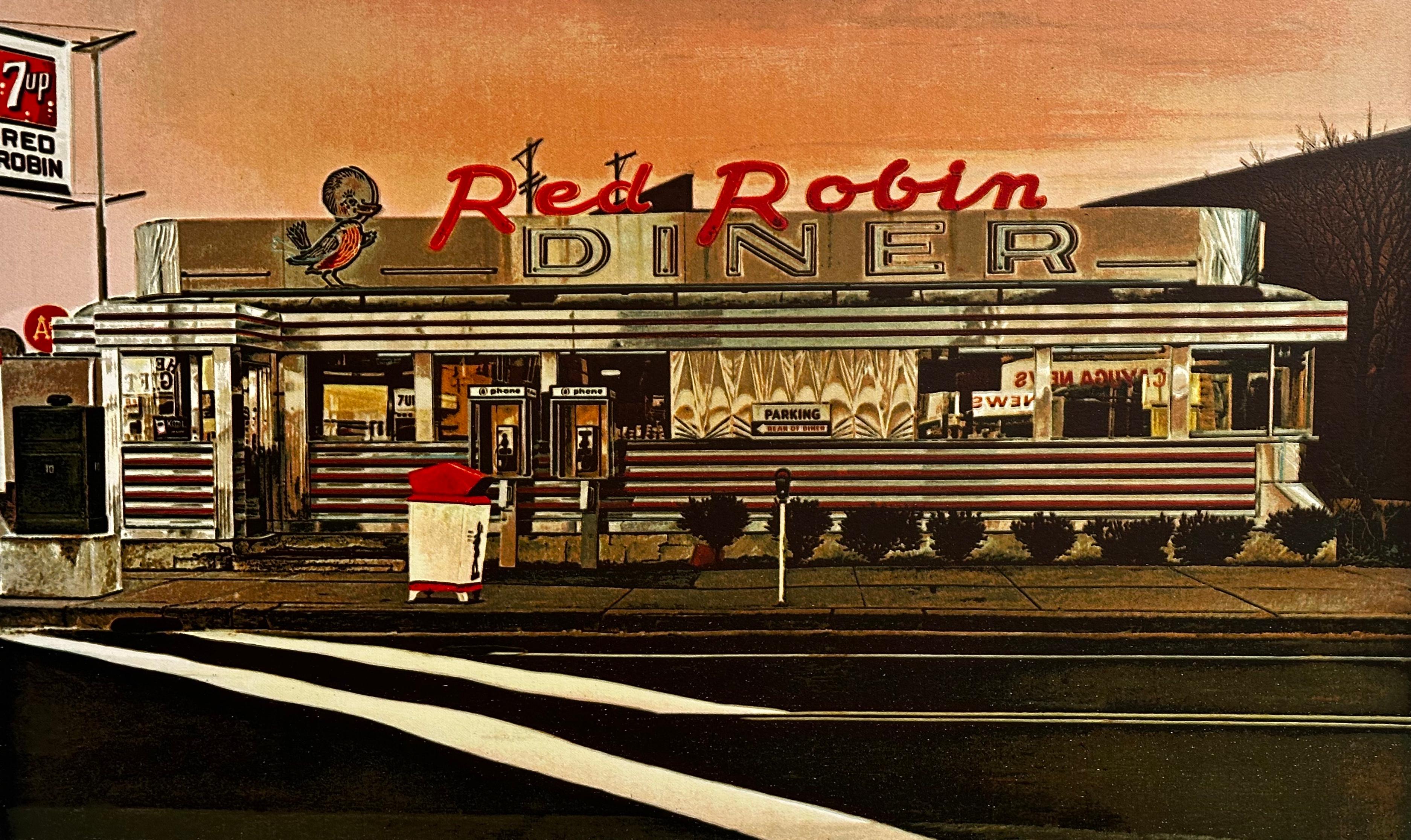 Roter Robbin (Diner) – Print von John Baeder