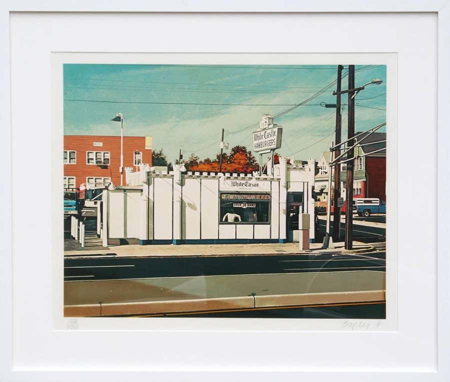 White Castle, Photorealist Screenprint by John Baeder