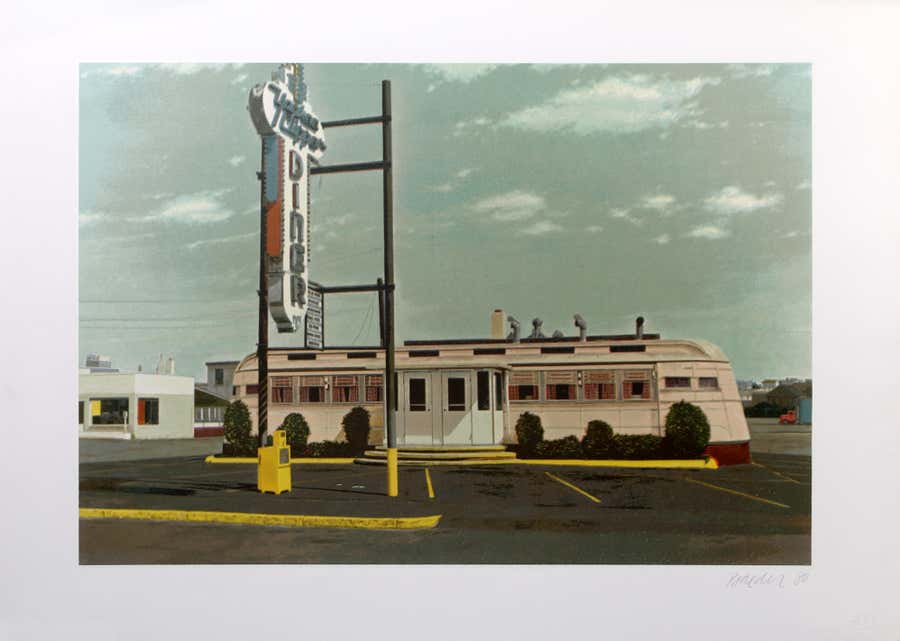 Yankee Clipper Diner, Photorealist Screenprint by John Baeder