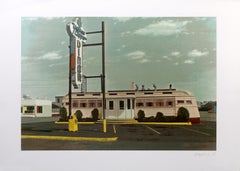 Yankee Clipper Diner, Photorealist Silkscreen by John Baeder