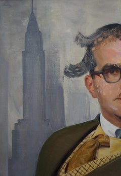 "Best of Both Worlds II", Contemporary Portrait, Collage, Acrylic Painting