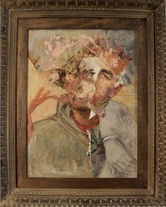 "End of the Line in the Post-Truth Era", Surrealist, Mixed Media Painting, 2025