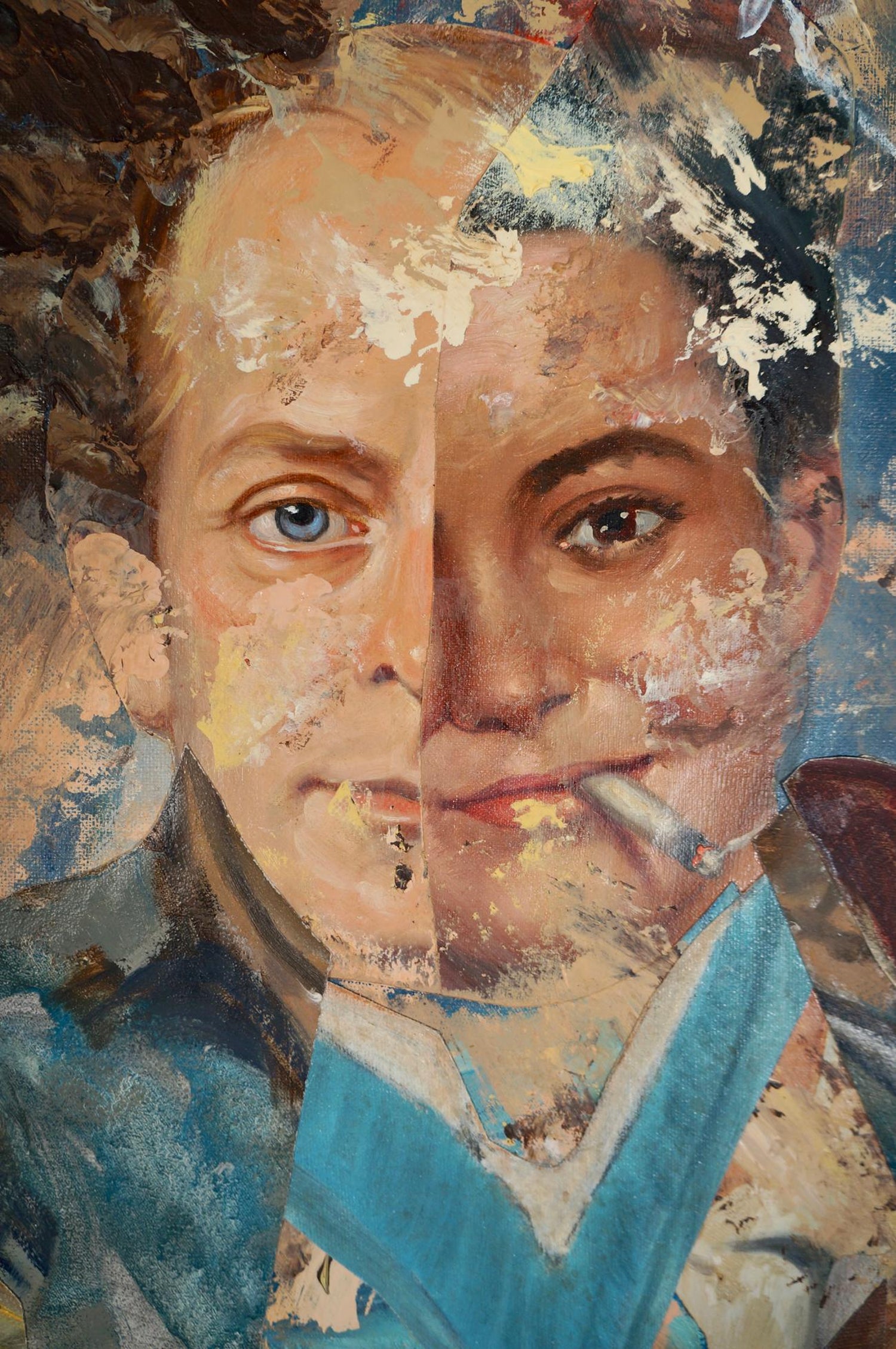 John Baker Young Son With His Parents John Baker Acrylic