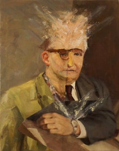 "Being and Time: An Imaginary Portrait of Martin Heidegger", Acrylic Painting