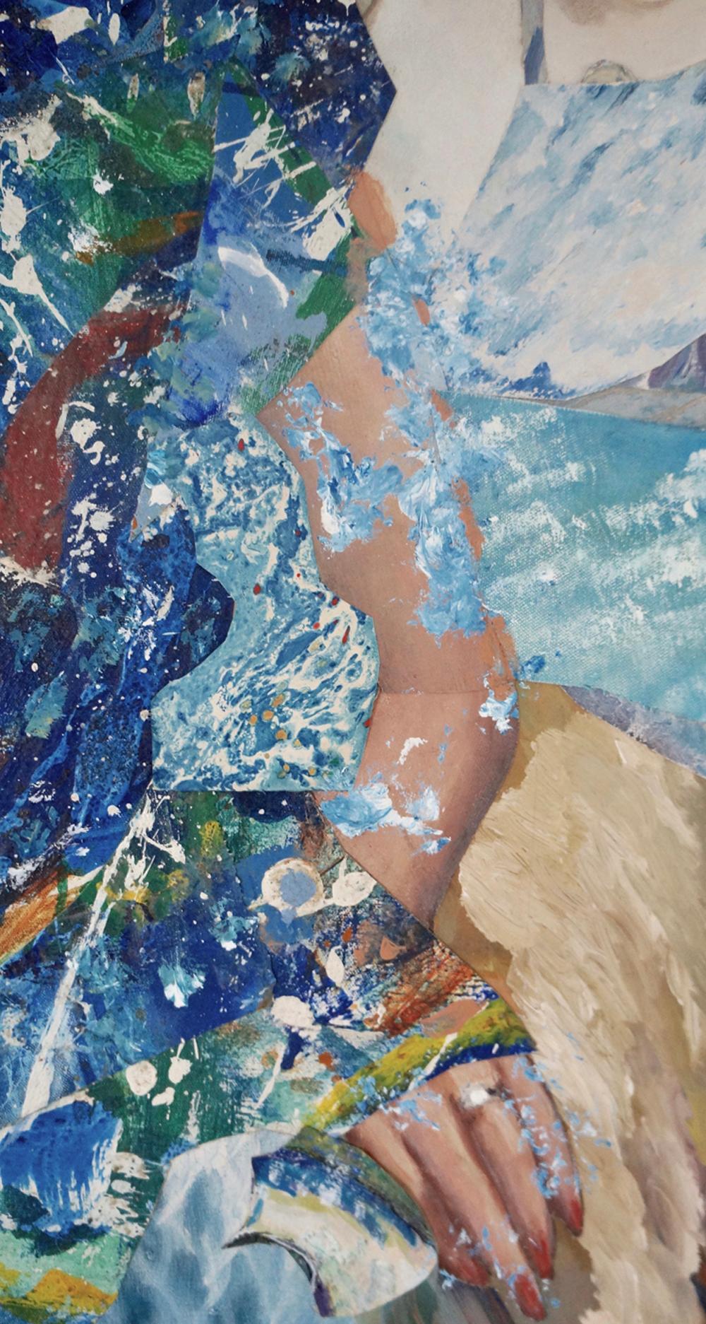 mixed media ocean art