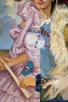 "Southern Belle: An Imaginary Portrait", Contemporary, Pastel, Acrylic Painting