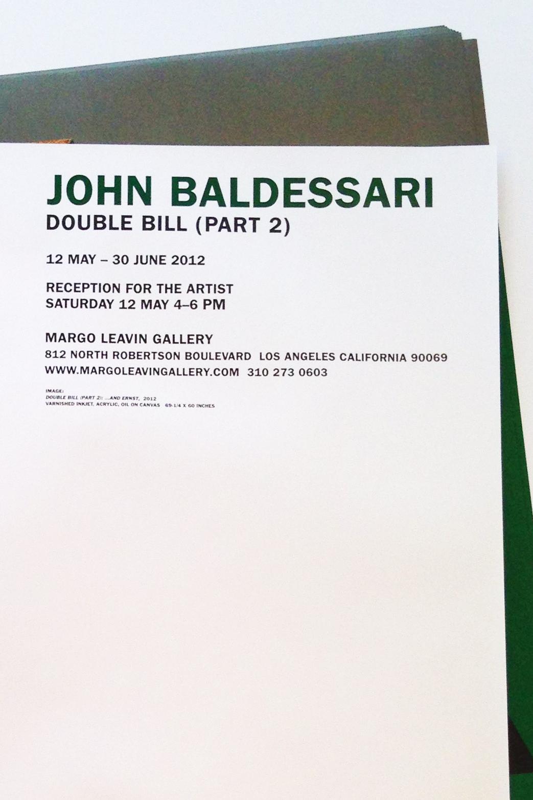 John Baldessari : Double Bill (partie 2) en vente 1