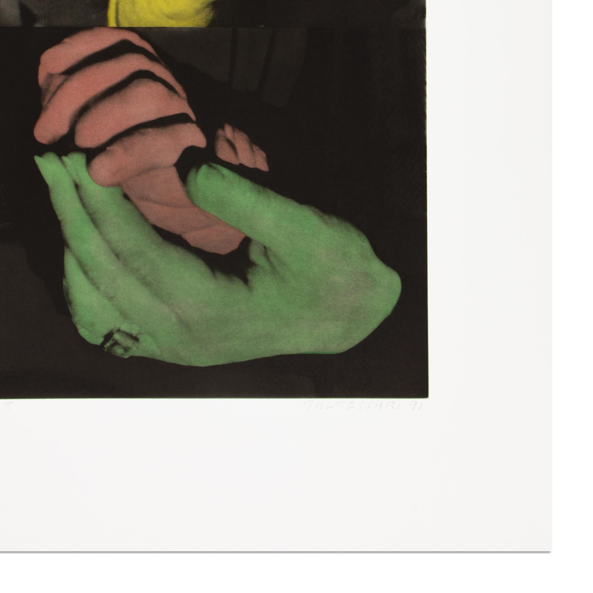 John Baldessari, Hand und Chin (mit verschlungenen Händen) – signierter Druck im Angebot 5
