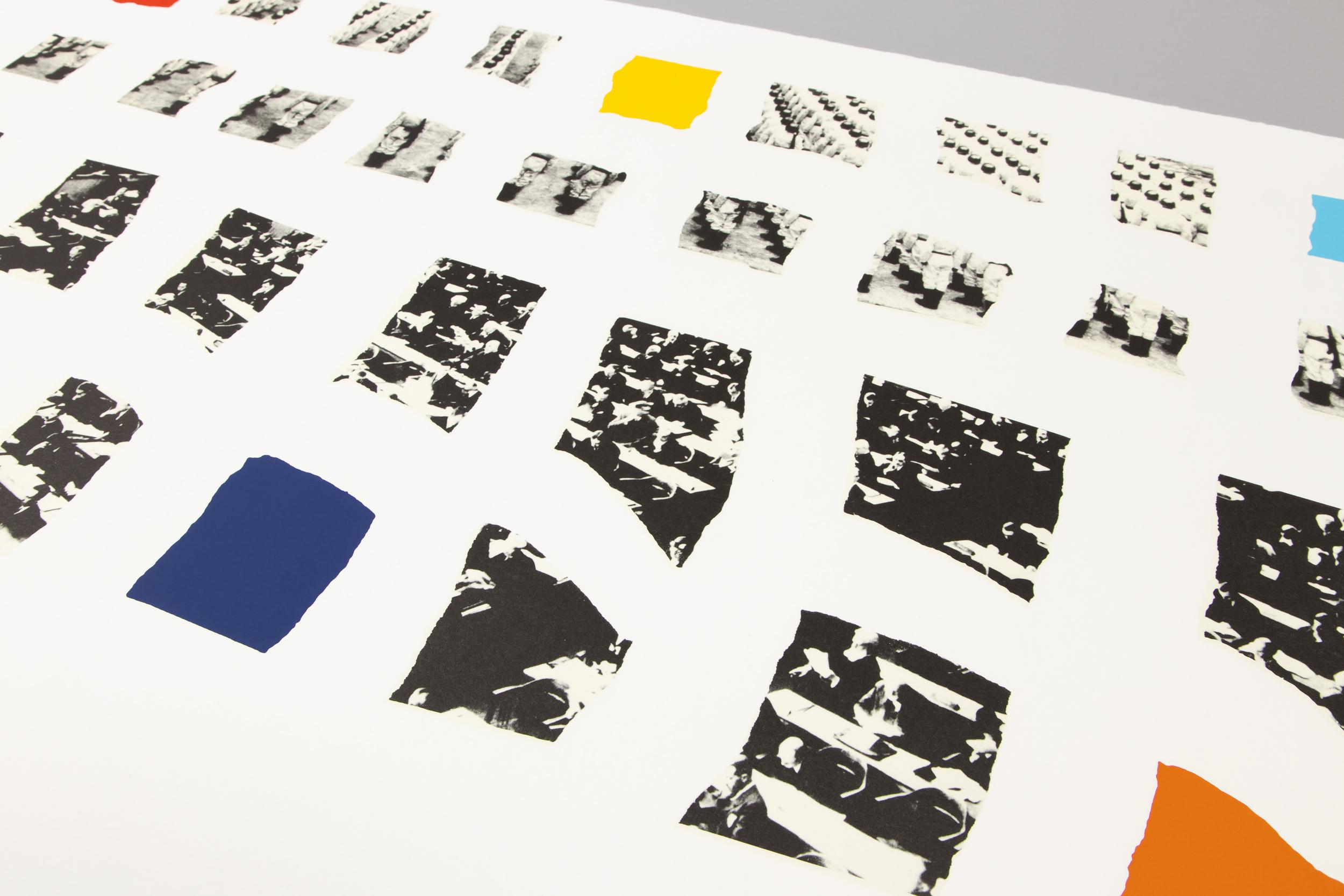 John Baldessari, Dos montajes (con R, O, Y, G, B, V opacos) - Impresión firmada 2