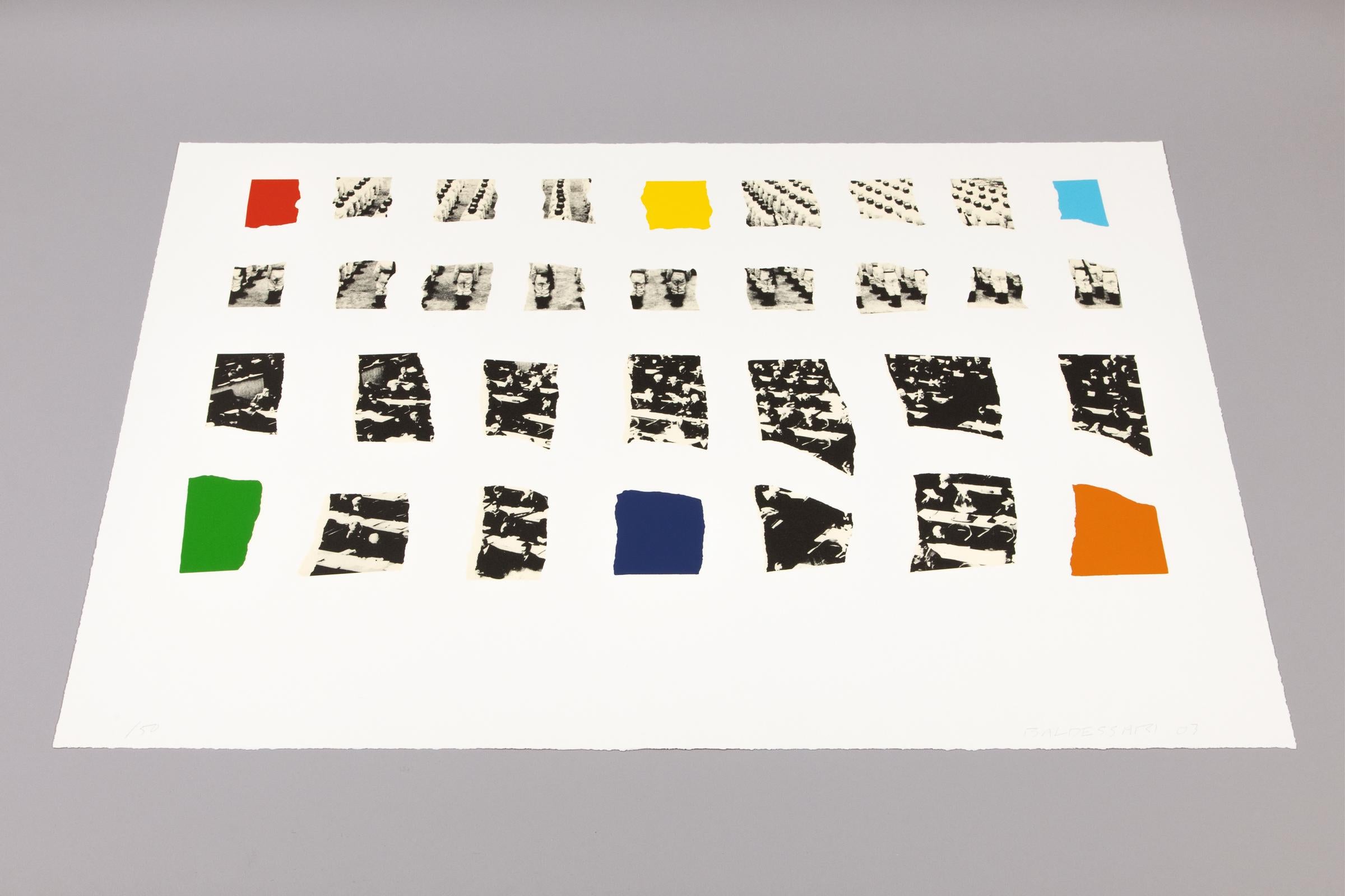 John Baldessari, Two Assemblages (with R, O, Y, G, B, V Opaque) - Signed Print For Sale 4