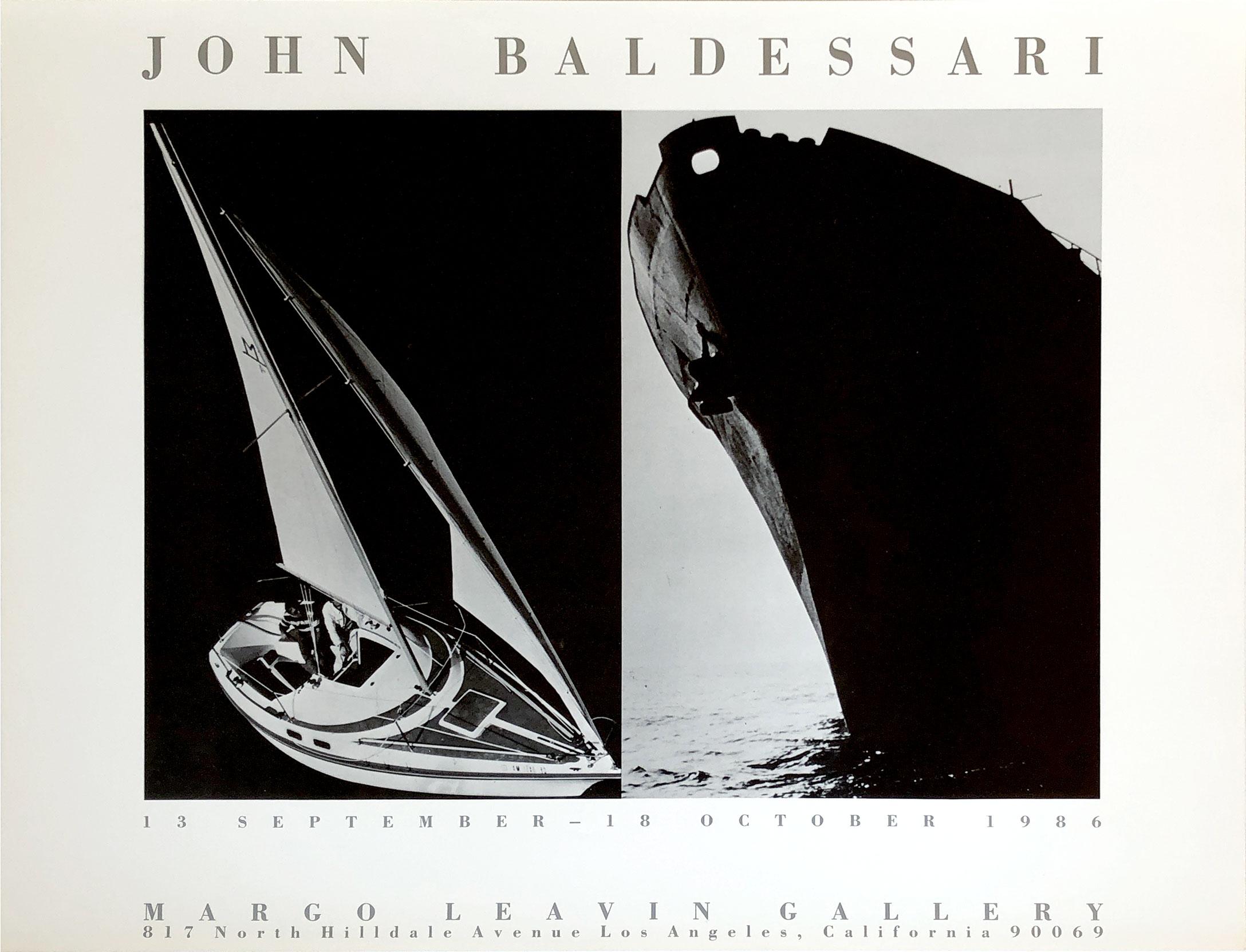 John Baldessari
"John Baldessari [Zwei Schiffe]"
Margo Leavin Gallery, Los Angeles, 1986
Ausstellungsplakat
18 x 24 Zoll
Vorzeichenlos