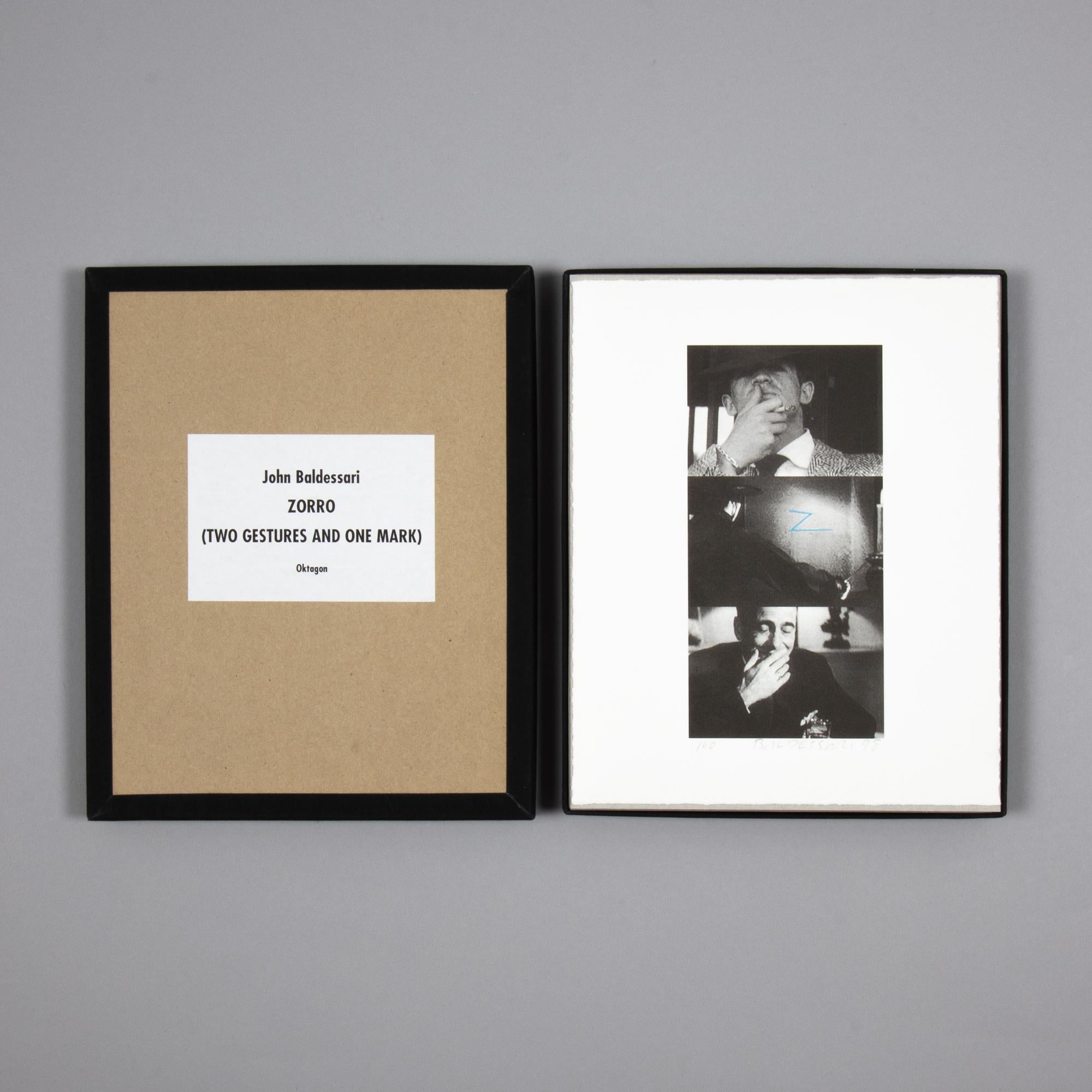 John Baldessari, Zorro (Two Gestures and One Mark) - Hand-Signed Print For Sale 2