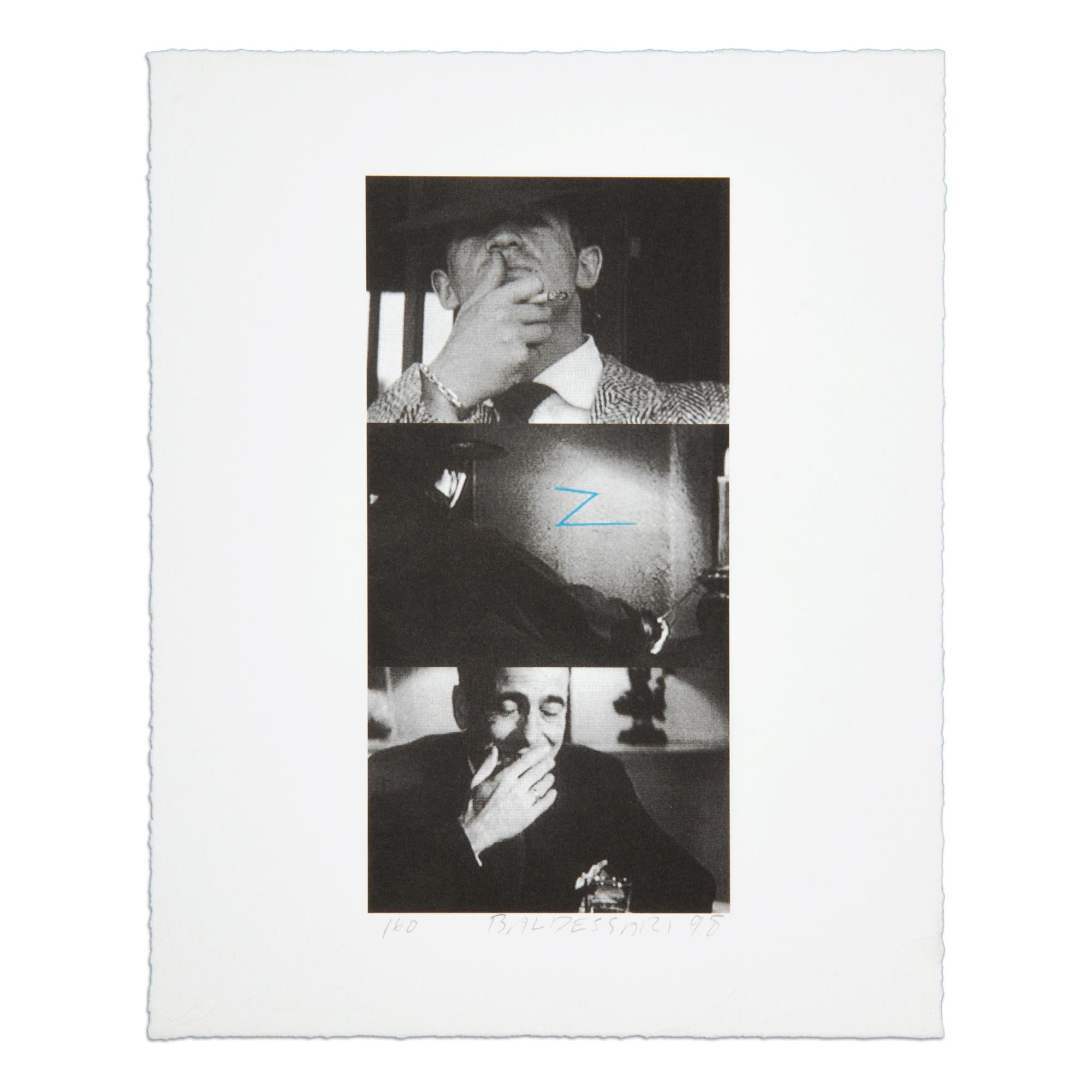 John Baldessari (Américain, 1931-2020)
Zorro (deux gestes et une marque), 1998
Support : Lithographie offset et sérigraphie sur papier Arches, et flip book
Dimensions : 25,4 x 20,3 cm (10 x 8 in) : 25,4 x 20,3 cm (10 x 8 in)
Édition de 60 + 15 A.P.