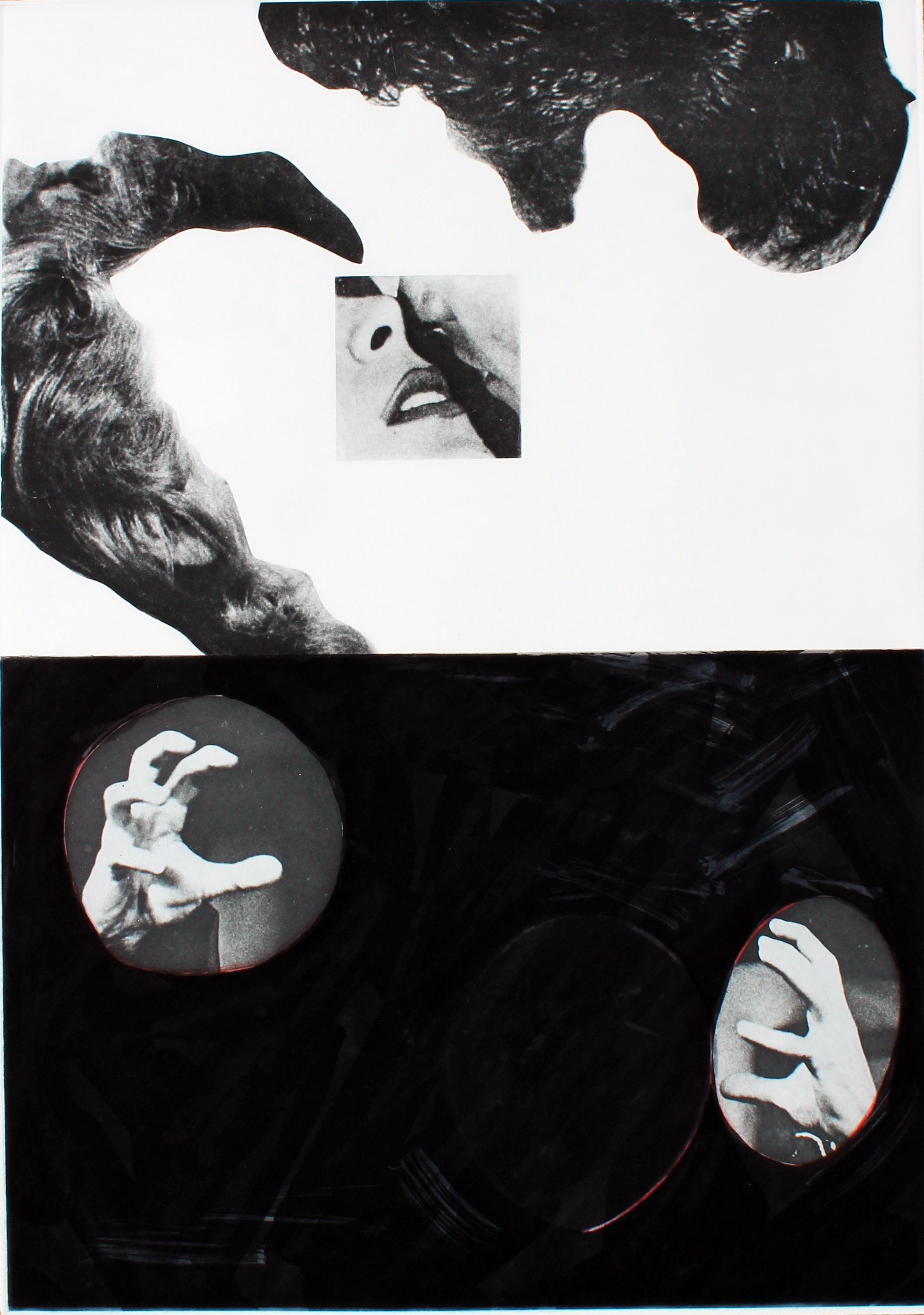 John Baldessari Figurative Print - Kiss, Hair, Hands