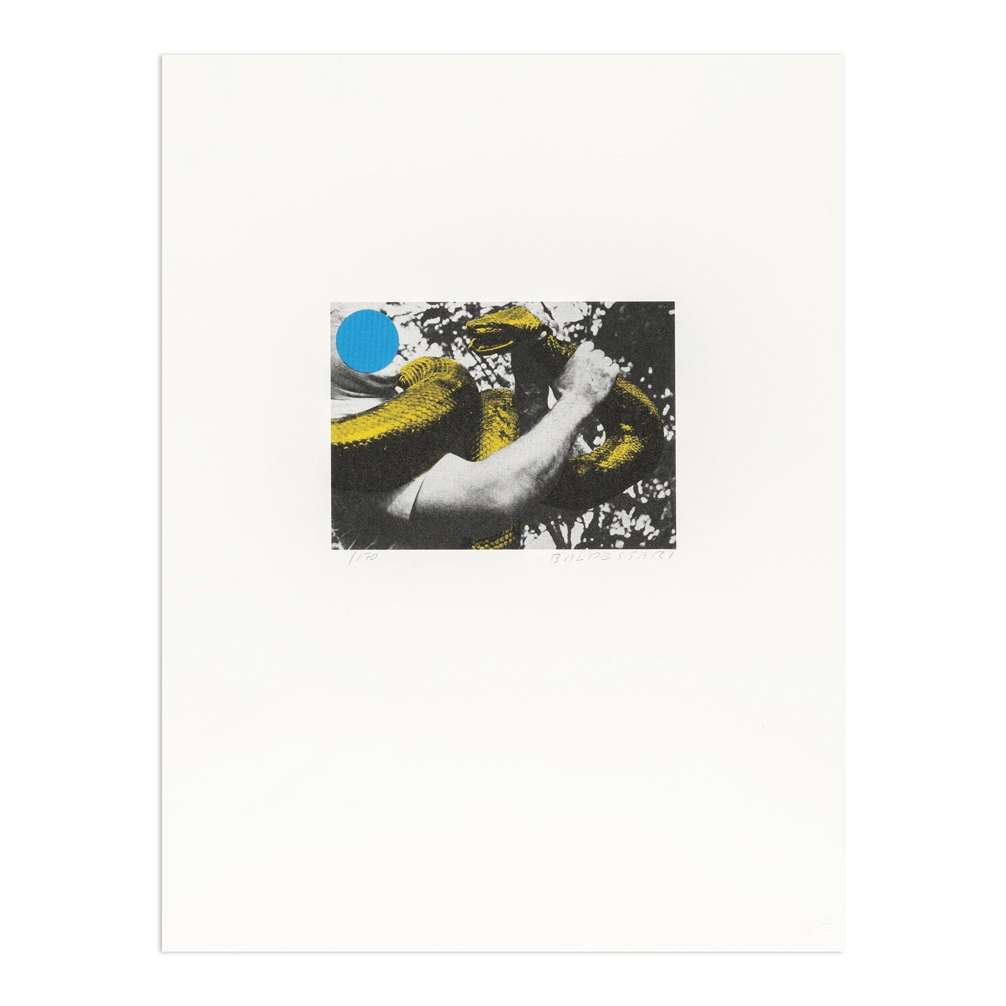 John Baldessari Abstract Print - Man With Snake, Contemporary Art, Conceptual Art, 20th Century
