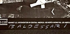 ESCARCE edición limitada en español/inglés del cartel de protesta, Firmado por John Baldessari