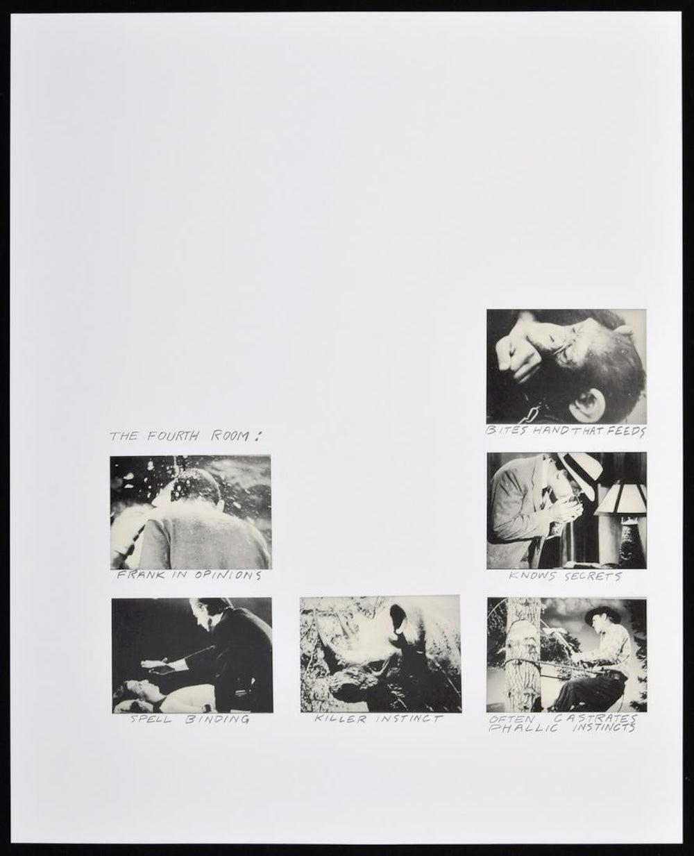 TECHNICAL INFORMATION

John Baldessari
Six Rooms
1993
Suite of 6 color offset lithographs with varnish and handwritten text
21 x 17 1/4 in. each
Edition of 150
Pencil signed and numbered in original portfolio 

Accompanied with COA by Gregg