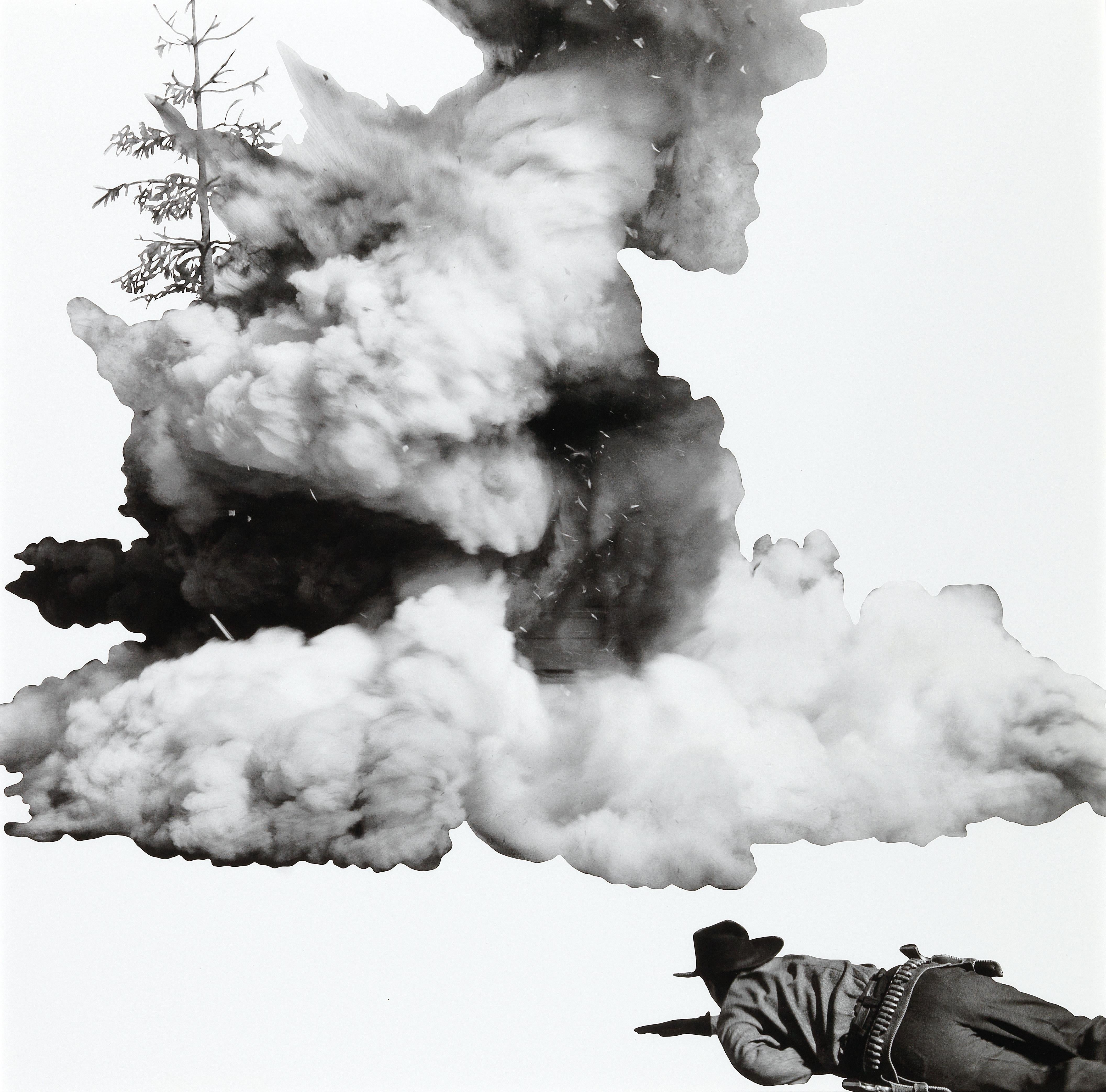 Smoke, Tree, Shadow, and Person - Contemporary Print by John Baldessari