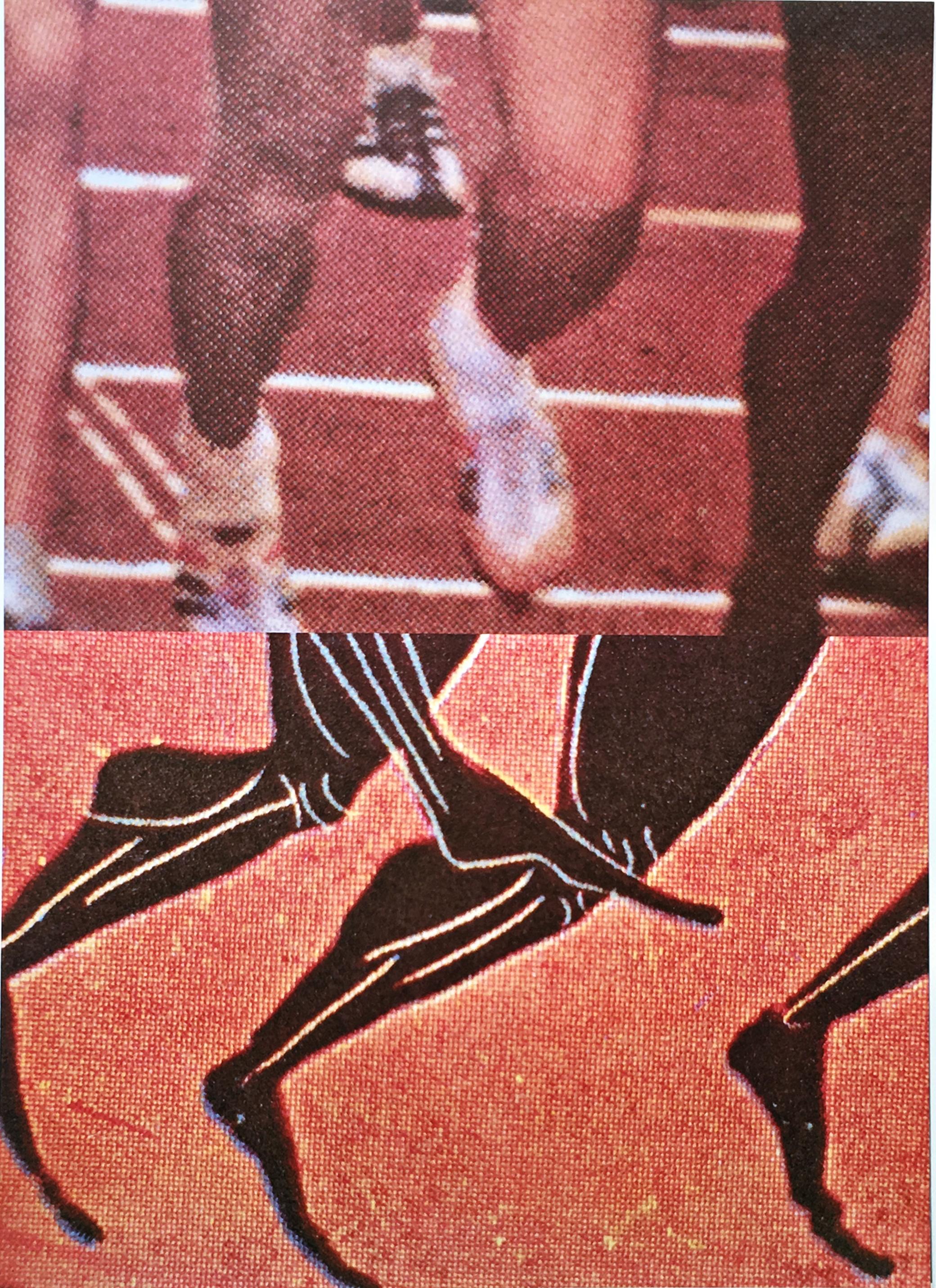 The Sprinters, for 1984 Los Angeles Olympics with official COA Lt Ed Hand Signed - Print by John Baldessari