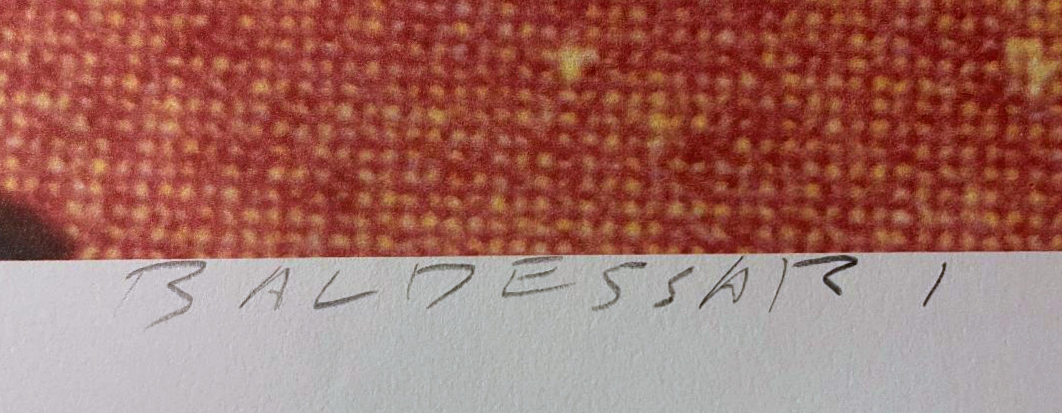 John Baldessari
Die Sprinter, 1982
Limitierte Auflage einer Offsetlithografie auf Parsons-Diplom-Papier
Auf der Vorderseite in Graphit signiert. Begleitet von einem Echtheitszertifikat des Verlags 
36 x 24 Zoll
Ungerahmt
Begleitet von einem
