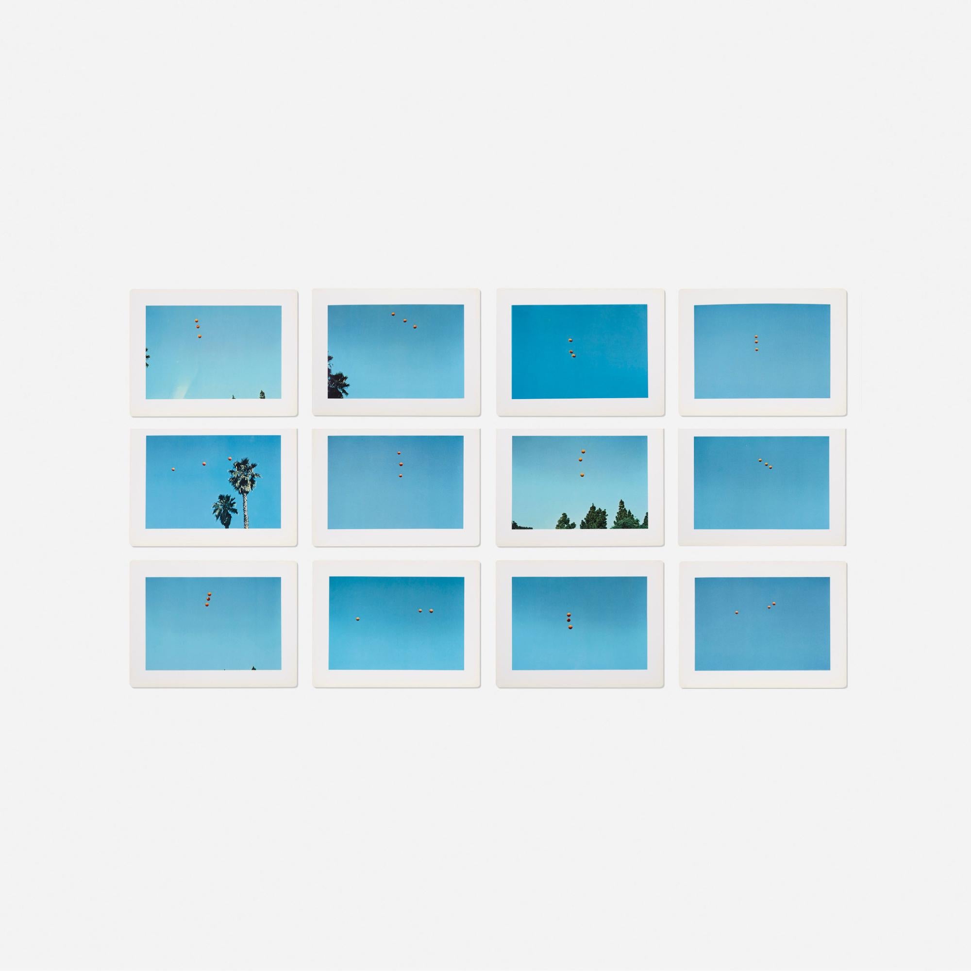 Throwing Three Balls in the Air to Get a Straight Line (Best of Thirty-Six Attempts), 1973
John Baldessari

Complete set of twelve offset lithographs in colours
On coated stock paper, with title and justification pages
Numbered from the edition of