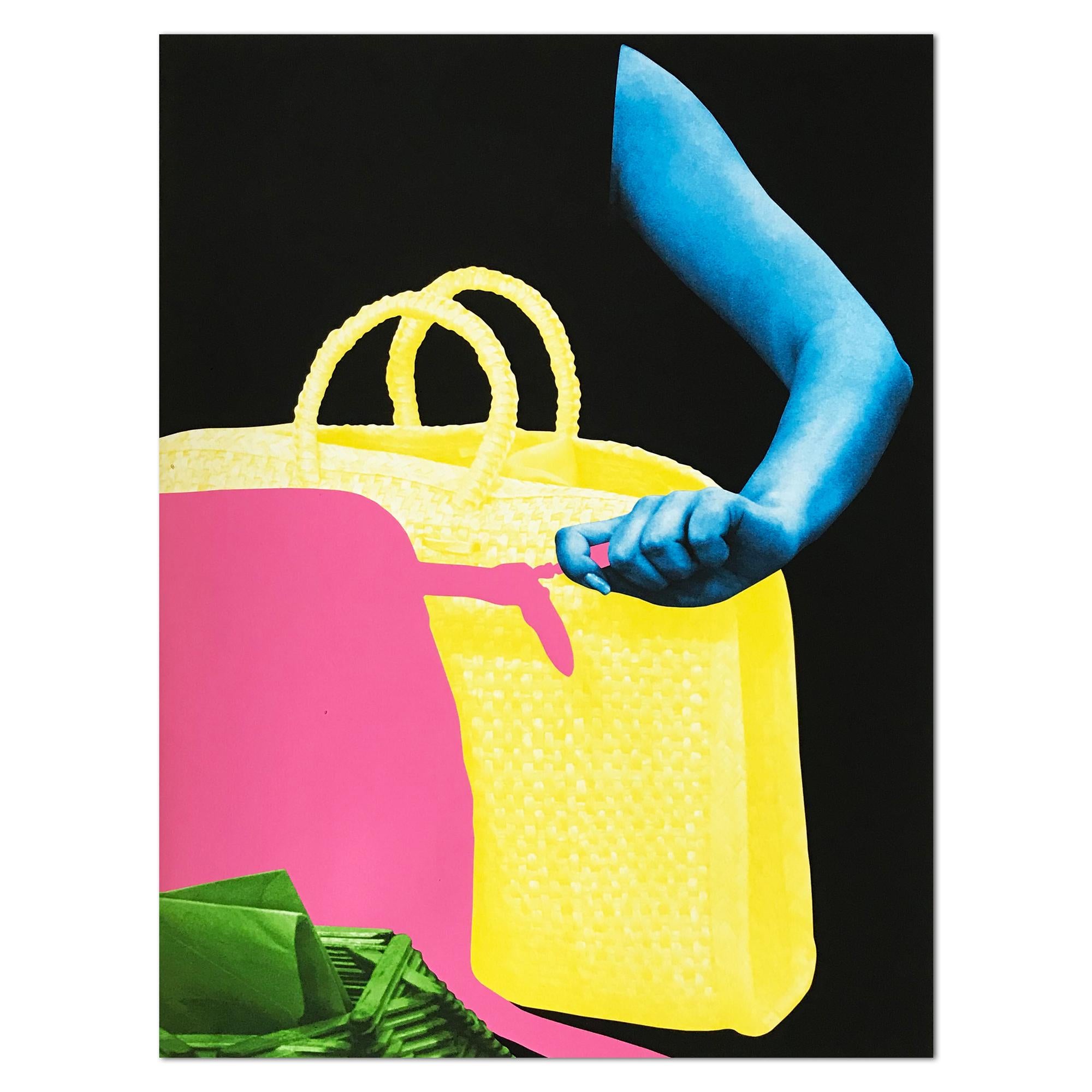 John Baldessari Abstract Print - Two Bags and Envelope Holder, Contemporary Art, Concept Art, Collage