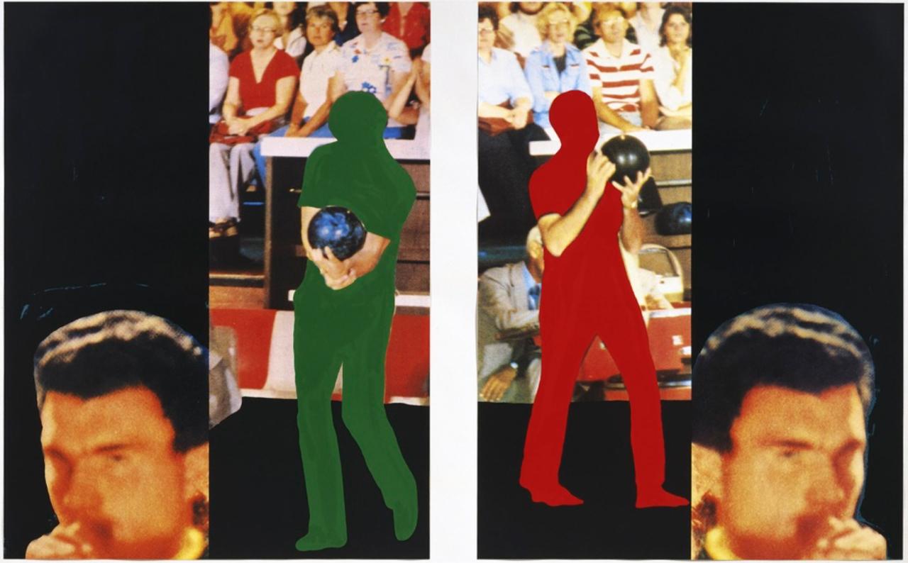 Two Bowlers (with Questioning Person) - Print by John Baldessari