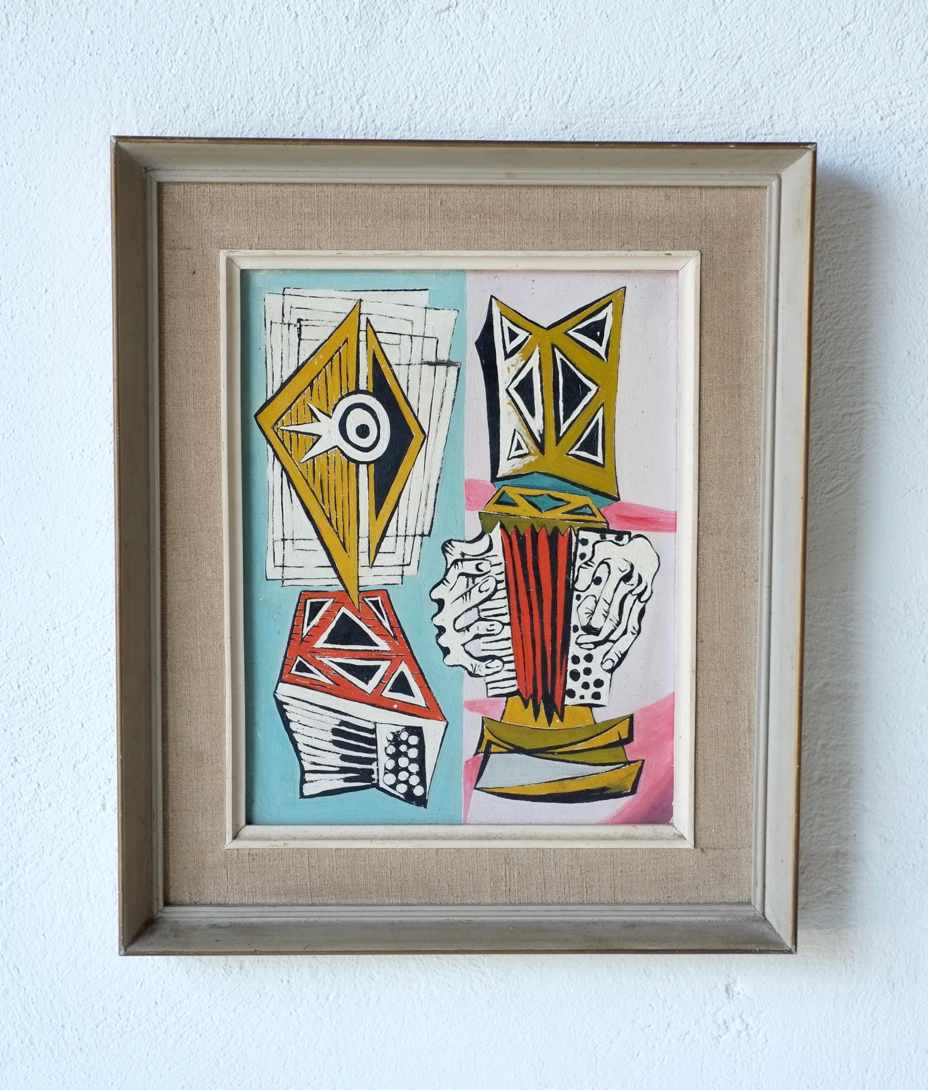 John Banting (Brite, 1902-1972) Öl auf Karton. 

Ohne Titel, signiert, beschriftet und datiert 