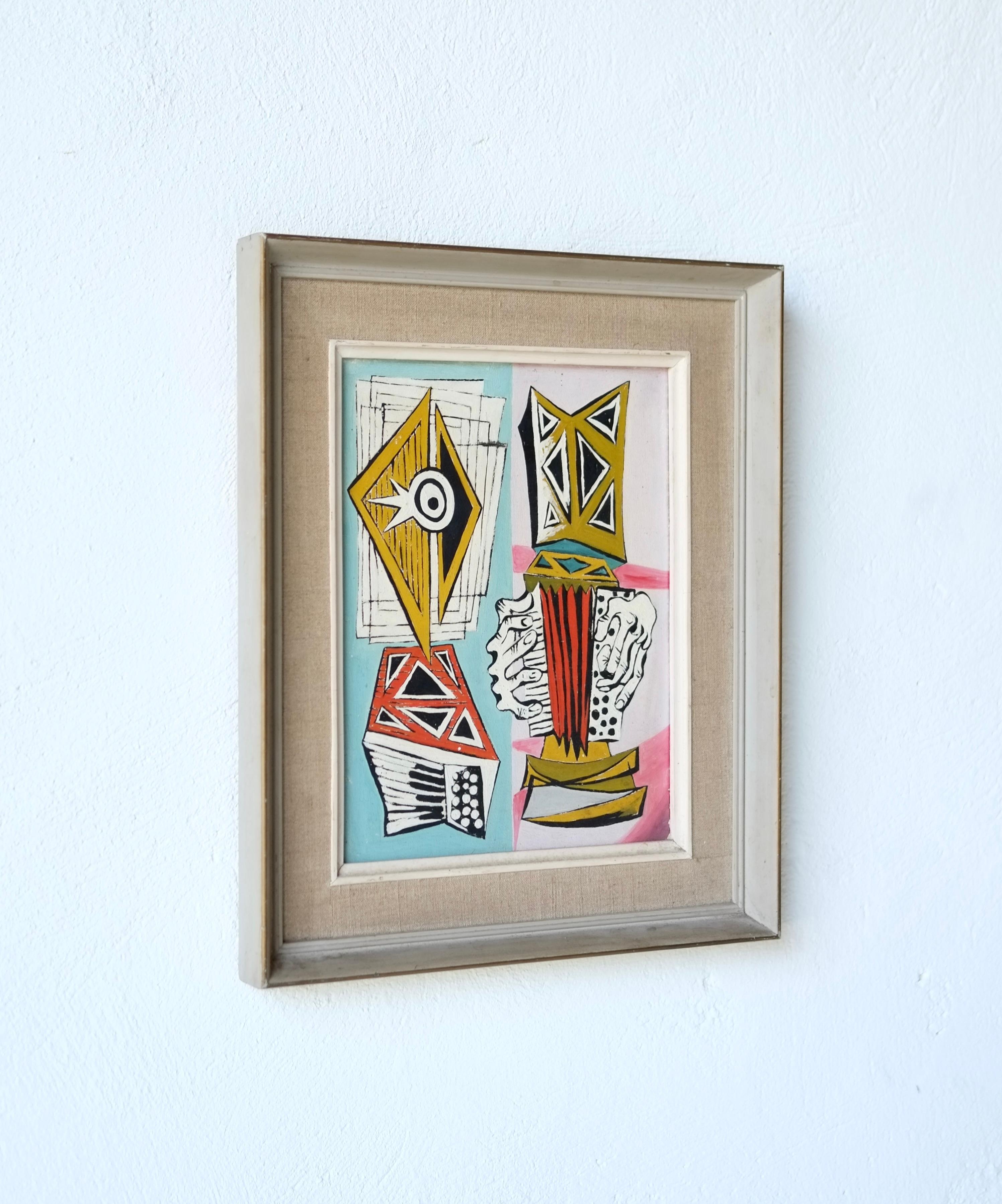 John Banting (britisch, 1902-1972), Ohne Titel, Öl auf Karton, 1960 (Englisch) im Angebot