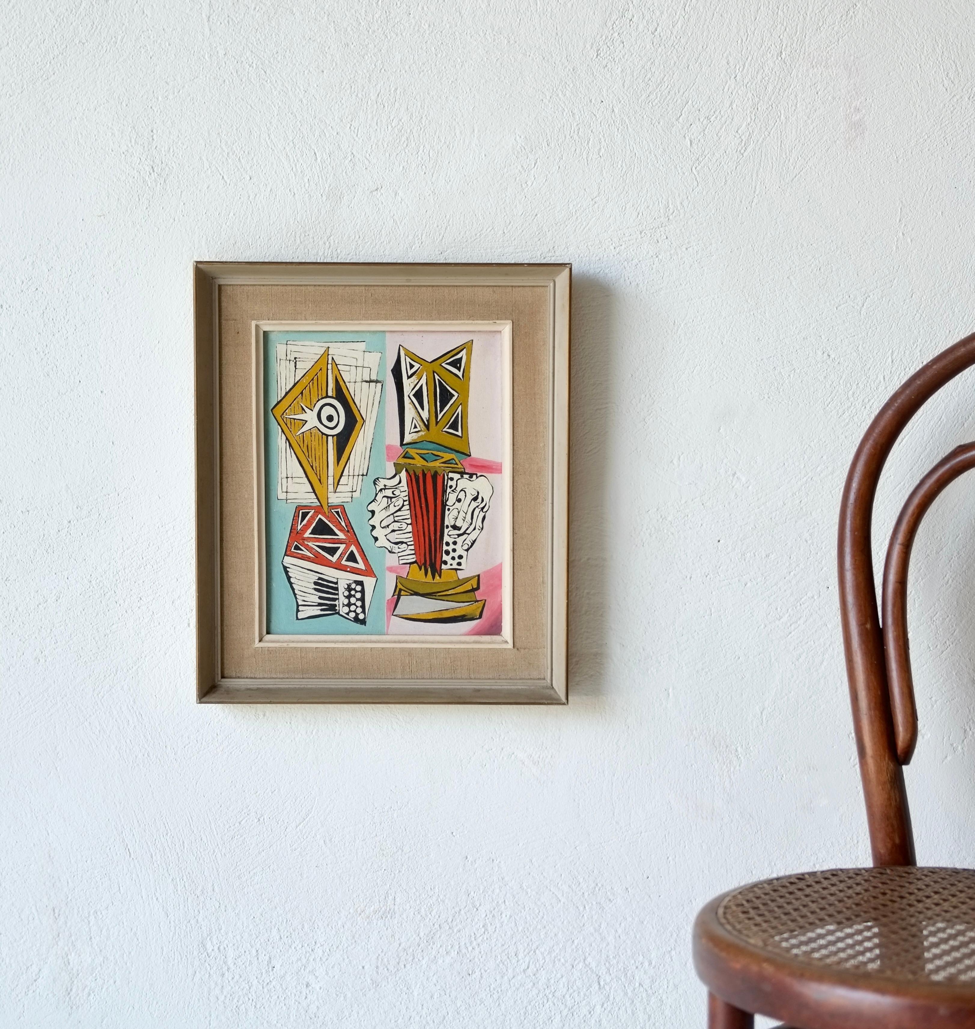 John Banting (britisch, 1902-1972), Ohne Titel, Öl auf Karton, 1960 im Zustand „Gut“ im Angebot in London, GB
