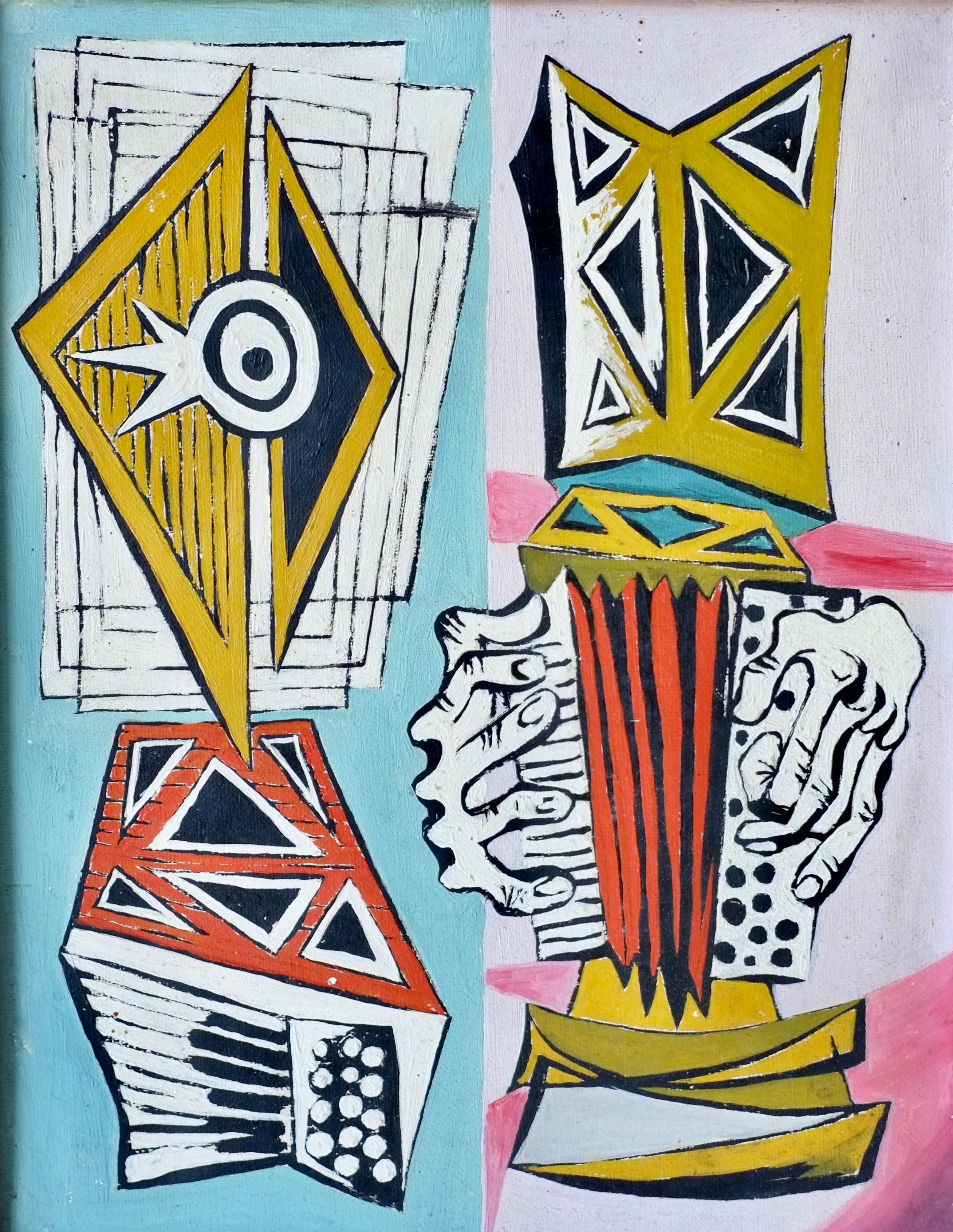 John Banting (britisch, 1902-1972), Ohne Titel, Öl auf Karton, 1960 im Angebot 2