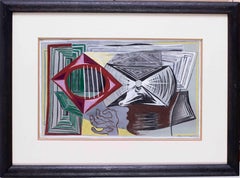 Modern British painting of a card player by John Banting