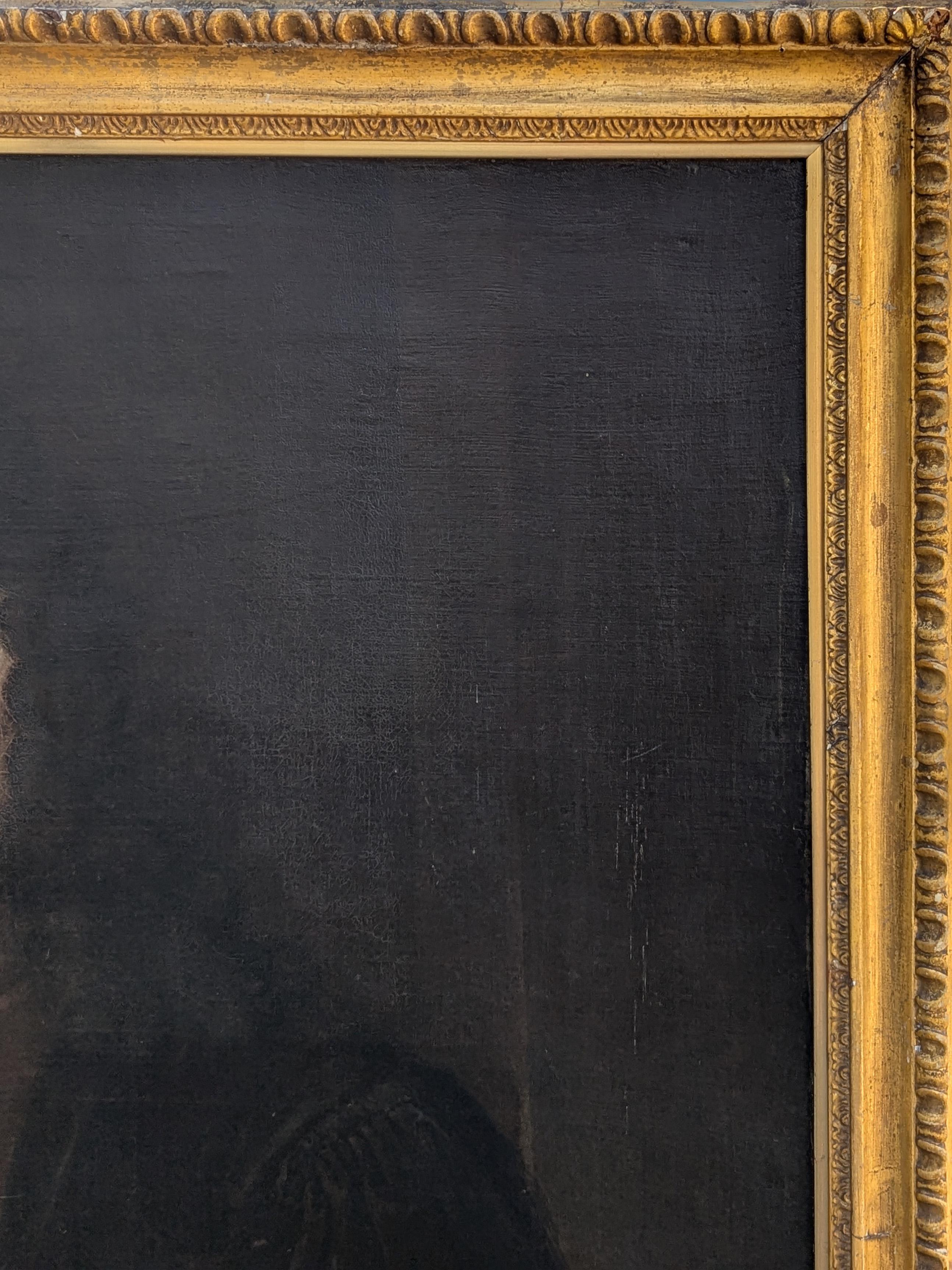 Retrato histórico antiguo que se cree que es del político escocés David Carnegie - Figurative Painting Negro de John Baptist De Medina