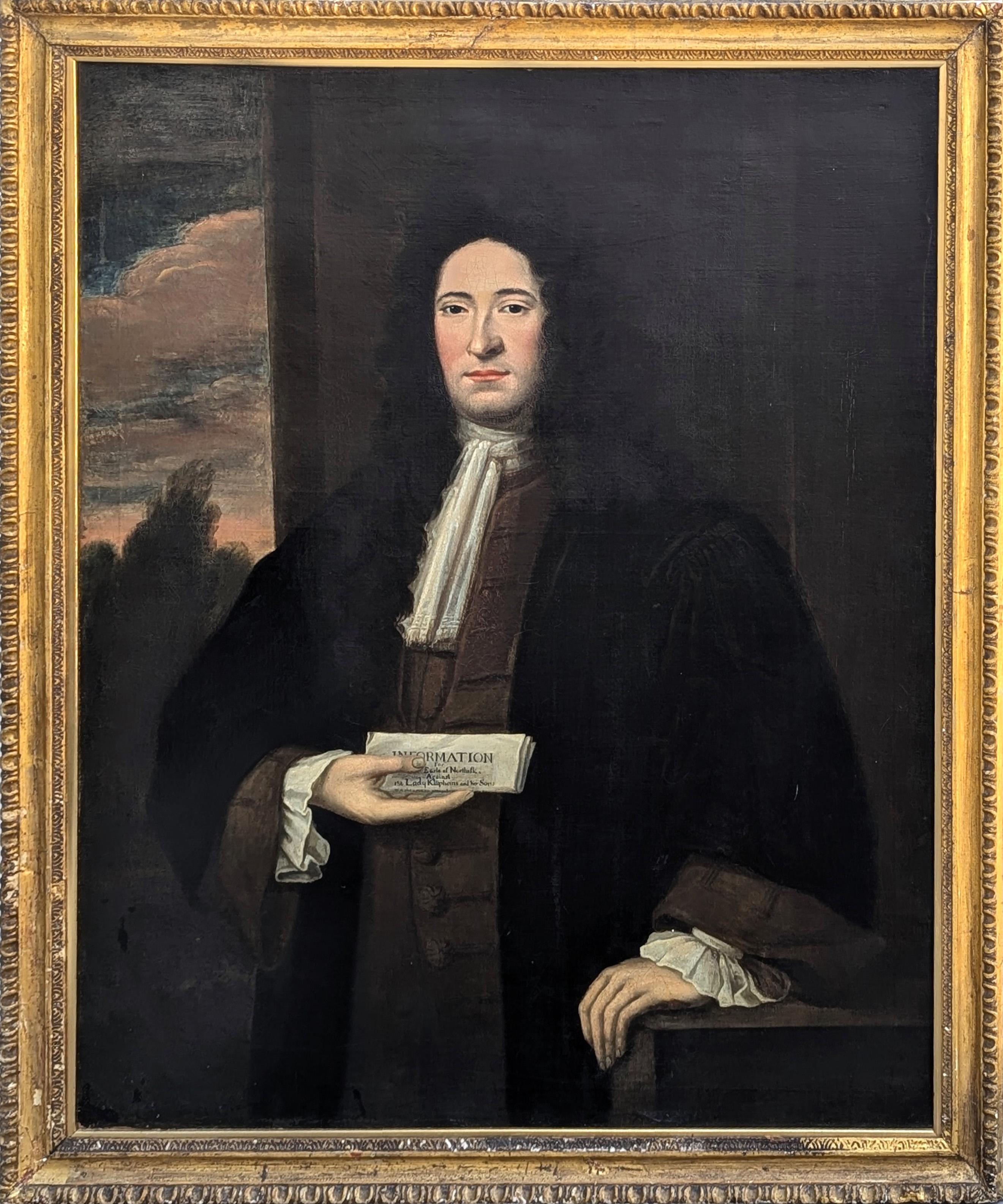 Figurative Painting de John Baptist De Medina - Retrato histórico antiguo que se cree que es del político escocés David Carnegie